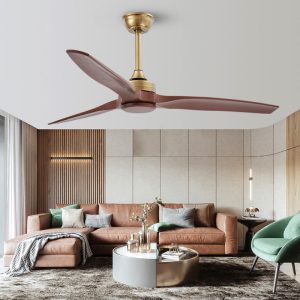 Quạt trần 3 cánh nhựa giả gỗ – Thiết kế hiện đại tối giản QT-32
