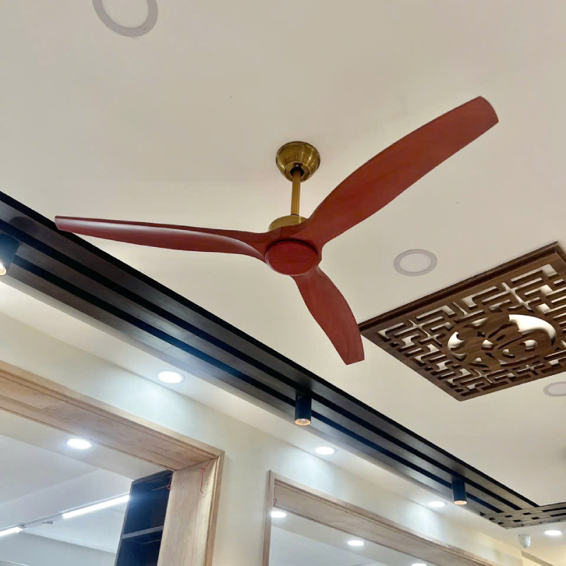 Quạt trần 3 cánh nhựa giả gỗ - Thiết kế hiện đại tối giản QT-32 - Hình ảnh 5