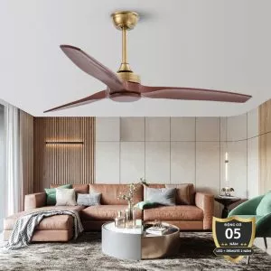 Quạt trần 3 cánh nhựa giả gỗ – Thiết kế hiện đại tối giản QT-32