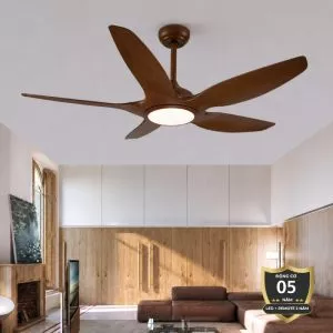 Quạt trần 5 cánh LED hiện đại QT-15