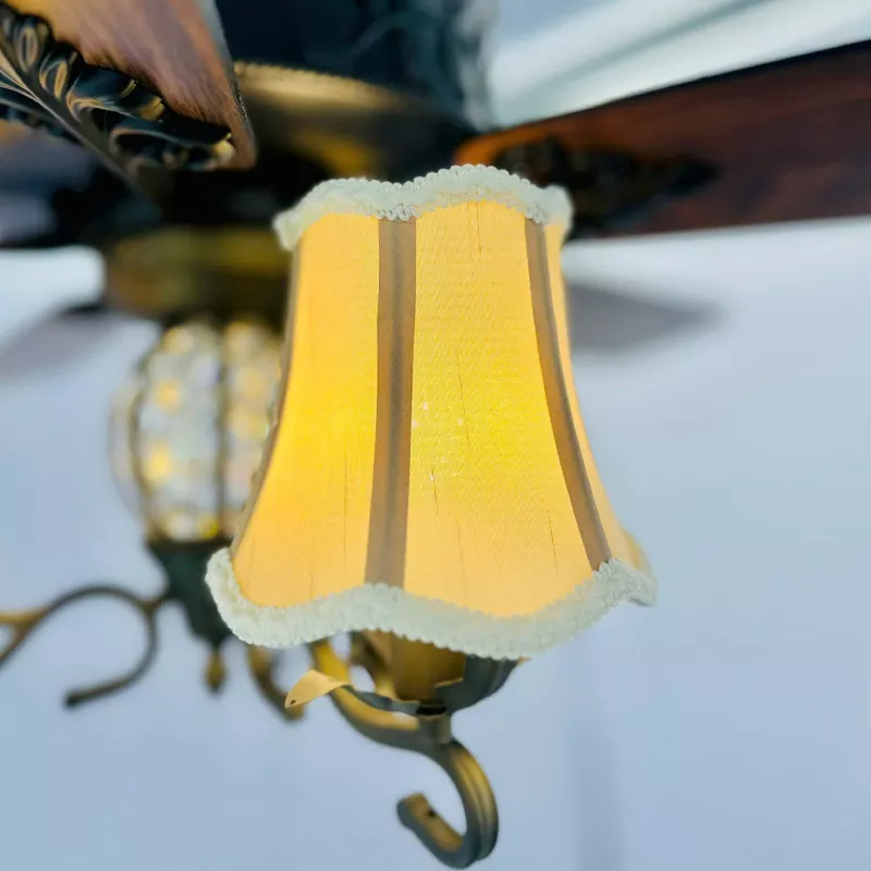 Quạt trần đèn 5 cánh thiết kế phong cách cổ điển QT-108 - Hình ảnh 4