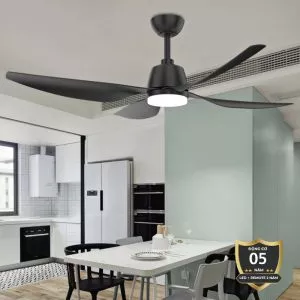 Quạt trần đèn hiện đại phong cách tối giản QT-52K014
