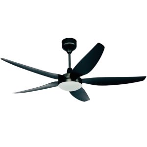 Quạt trần đèn, phong cách hiện đại, 5 cánh đen QT-73