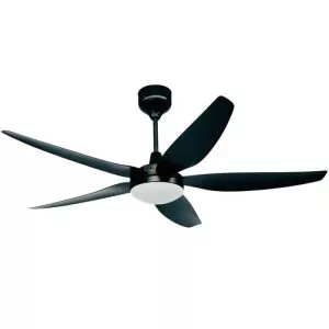 Quạt trần đèn, phong cách hiện đại, 5 cánh đen QT-73