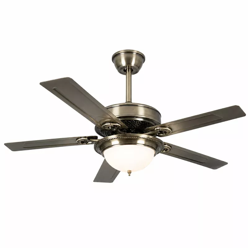 Quạt trần đèn thiết kế 5 cánh kim loại tối giản, hiện đại QT-240 - Hình ảnh 2