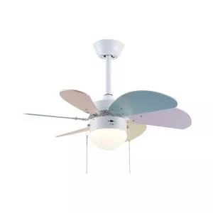 Quạt trần đèn thiết kế cánh quạt nhiều màu dễ thương cho bé QT-81