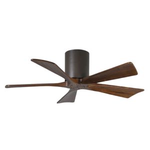 Quạt trần đèn thiết kế 5 cánh gỗ màu xám tro QT-60