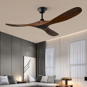 Quạt trần thiết kế 3 cánh gỗ tối giản, hiện đại QT-103