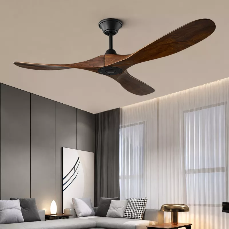 Quạt trần thiết kế 3 cánh gỗ tối giản, hiện đại QT-103 - Hình ảnh 2