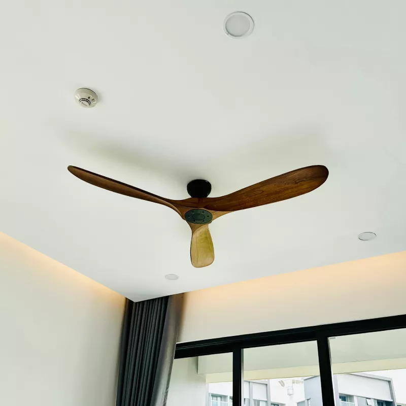 Quạt trần thiết kế 3 cánh gỗ tối giản, hiện đại QT-103 - Hình ảnh 5
