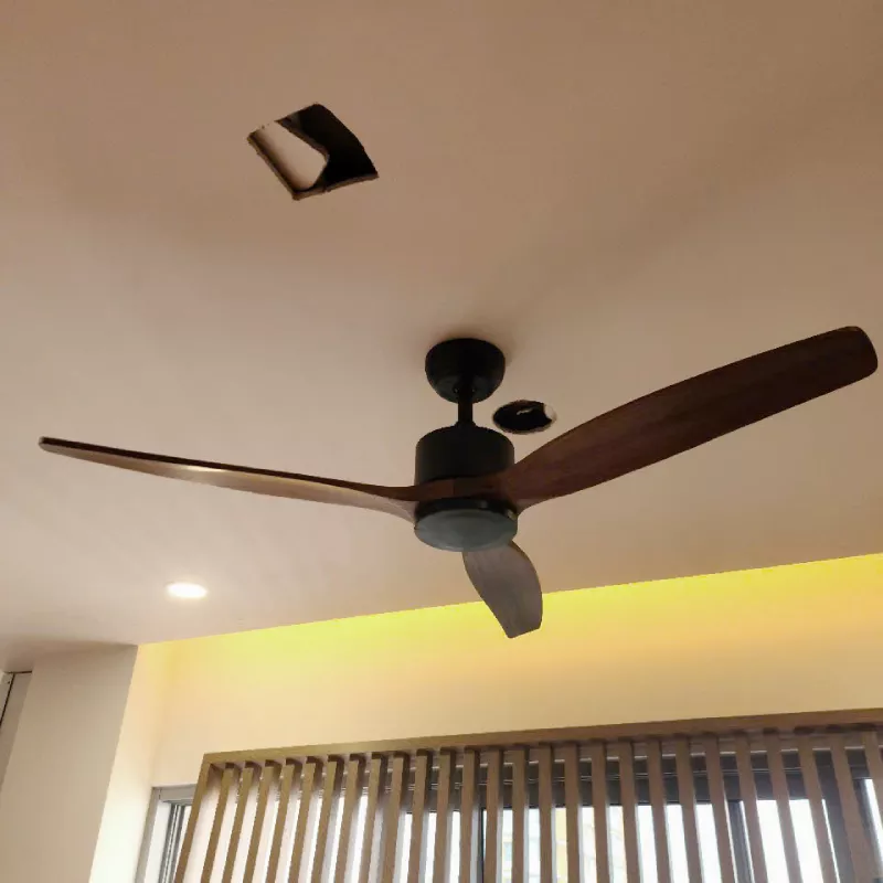 Quạt trần thiết kế 3 cánh gỗ tối giản, hiện đại QT-93 - Hình ảnh 4
