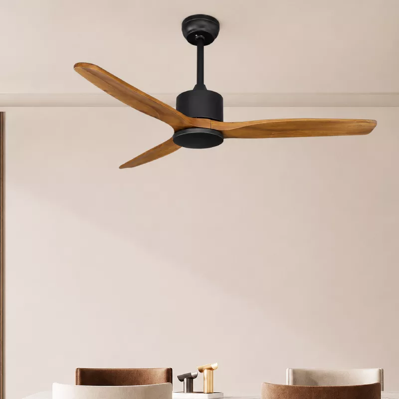 Quạt trần thiết kế 3 cánh gỗ tối giản, hiện đại QT-93