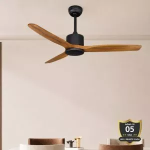 Quạt trần thiết kế 3 cánh gỗ tối giản, hiện đại QT-93