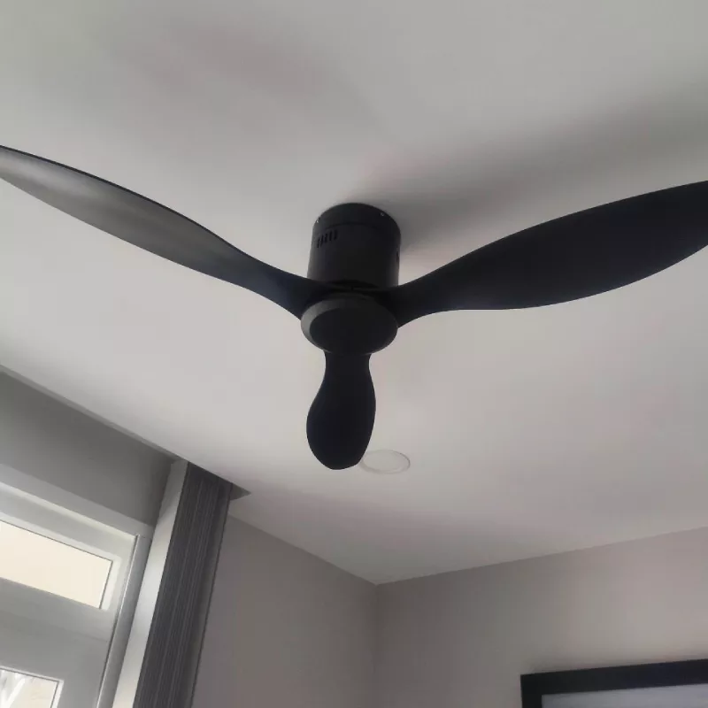 Quạt trần thiết kế 3 cánh màu đen tối giản, hiện đại QT-106 - Hình ảnh 3