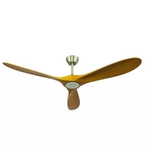 Quạt trần thiết kế 3 cánh nhựa giả gỗ màu nâu sáng QT-77