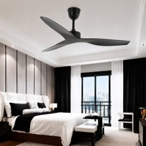 Quạt trần thiết kế 3 cánh, tone đen sang trọng QT-39