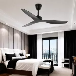 Quạt trần thiết kế 3 cánh, tone đen sang trọng QT-39