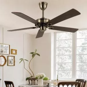Quạt trần thiết kế 5 cánh gỗ cao cấp cho không gian hiện đại QT-34