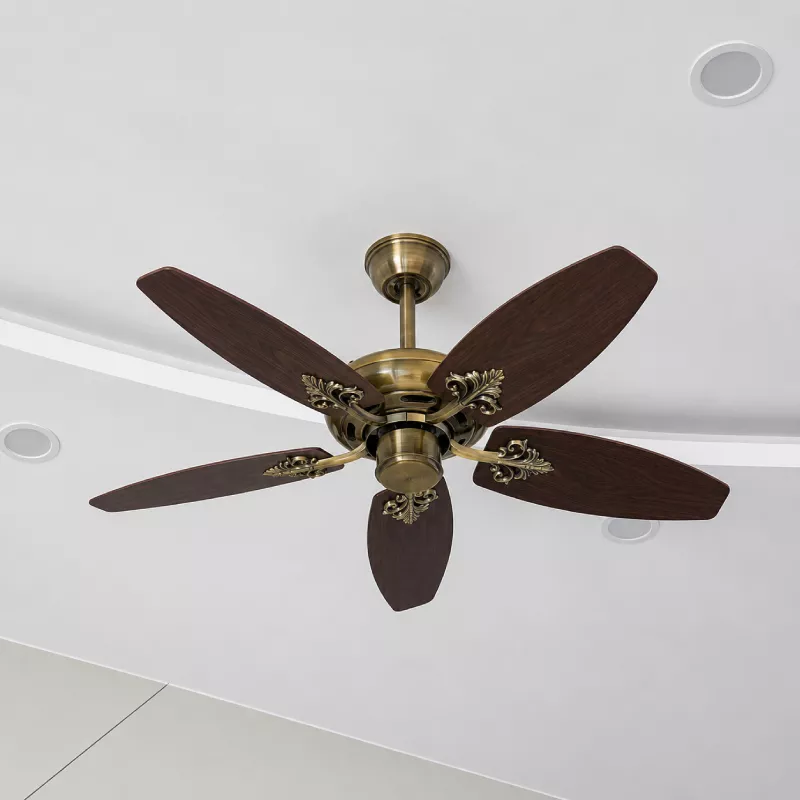 Quạt trần thiết kế 5 cánh gỗ phong cách cổ điển QT-235 - Hình ảnh 3