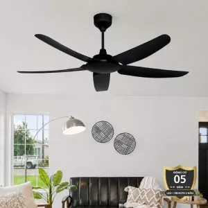 Quạt trần thiết kế 5 cánh nhựa, phong cách tối giản QT-71