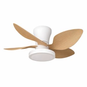 Quạt trần đèn thiết kế 5 cánh nhựa tối giản, hiện đại QT-209