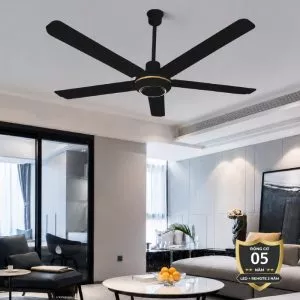 Quạt trần thiết kế 5 cánh sắt, phong cách hiện đại QT-55