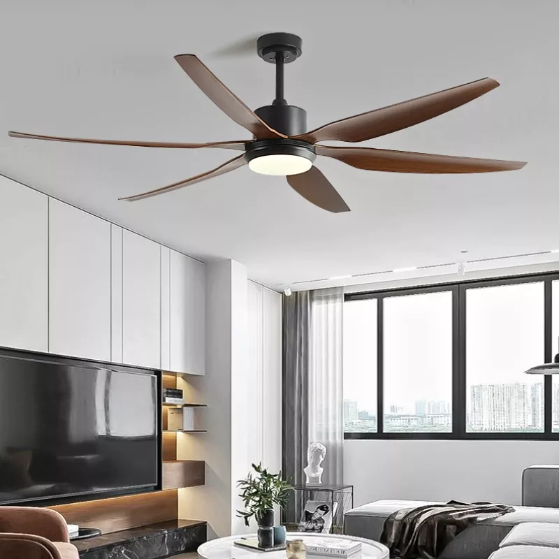 Quạt trần thiết kế 6 cánh lớn, tích hợp đèn Led cao cấp QT-47
