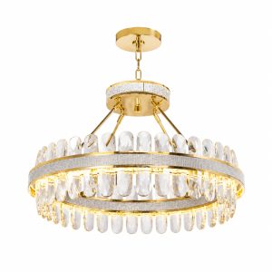 Đèn chùm phale, thiết kế thả tròn, thẻ phale trắng cao cấp DC-119