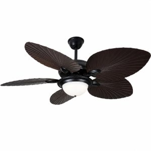 Quạt trần đèn 5 cánh thiết kế hình lá phong cách cổ điển QT-258