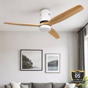Quạt trần đèn thiết kế 3 cánh nhựa tối giản, hiện đại QT-290