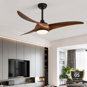 Quạt trần đèn thiết kế 3 cánh nhựa tối giản, hiện đại QT-245