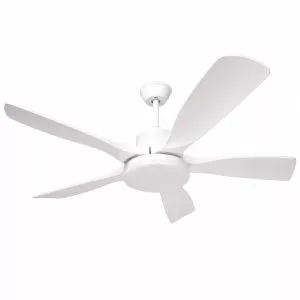 Quạt trần đèn thiết kế 5 cánh nhựa màu trắng tối giản, hiện đại QT-265