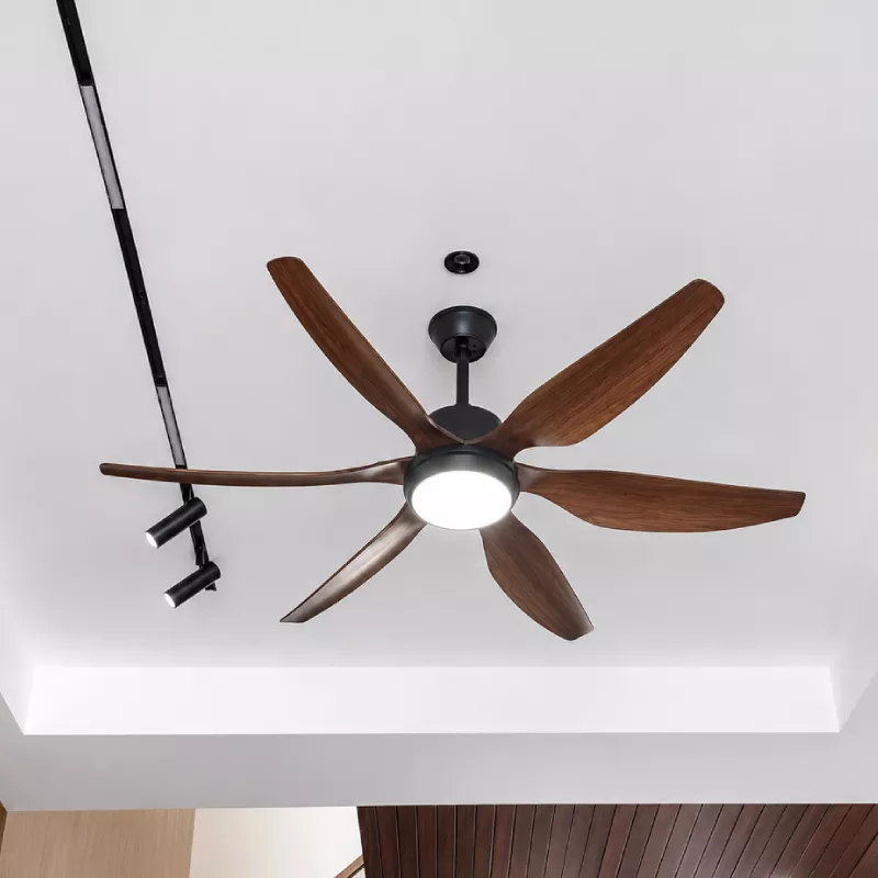 Quạt trần đèn thiết kế 6 cánh nhựa tối giản, hiện đại QT-261 - Hình ảnh 4