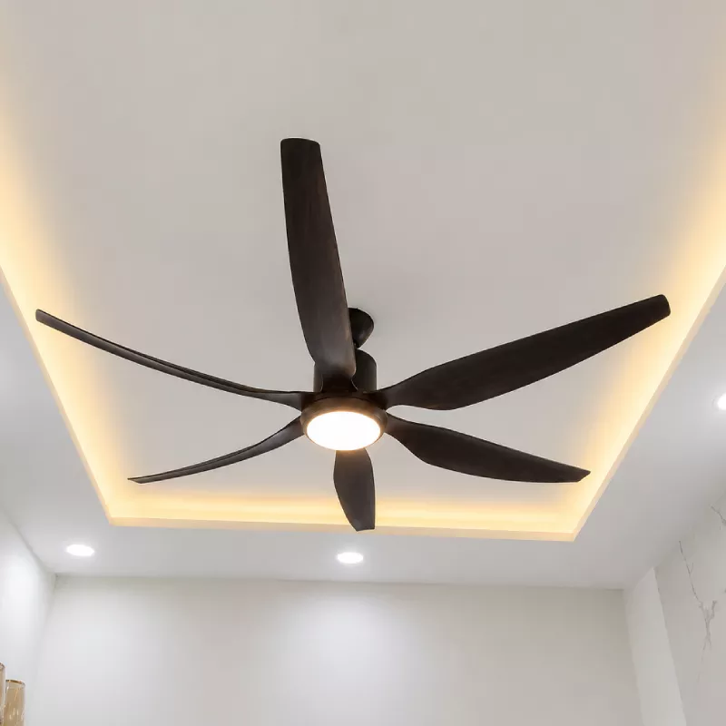 Quạt trần đèn thiết kế 6 cánh nhựa tối giản, hiện đại QT-262 - Hình ảnh 3
