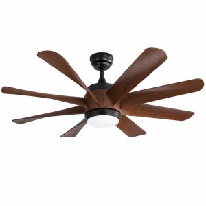 Quạt trần đèn thiết kế 8 cánh nhựa tối giản, hiện đại QT-250
