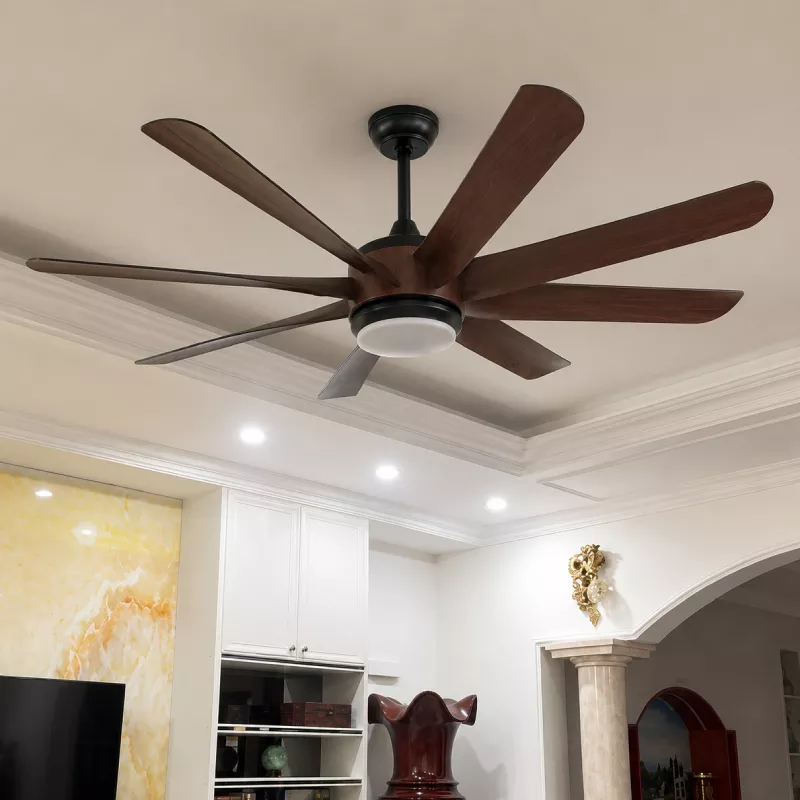 Quạt trần đèn thiết kế 8 cánh nhựa tối giản, hiện đại QT-250 - Hình ảnh 3