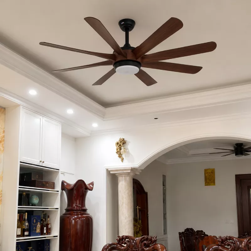 Quạt trần đèn thiết kế 8 cánh nhựa tối giản, hiện đại QT-250 - Hình ảnh 4