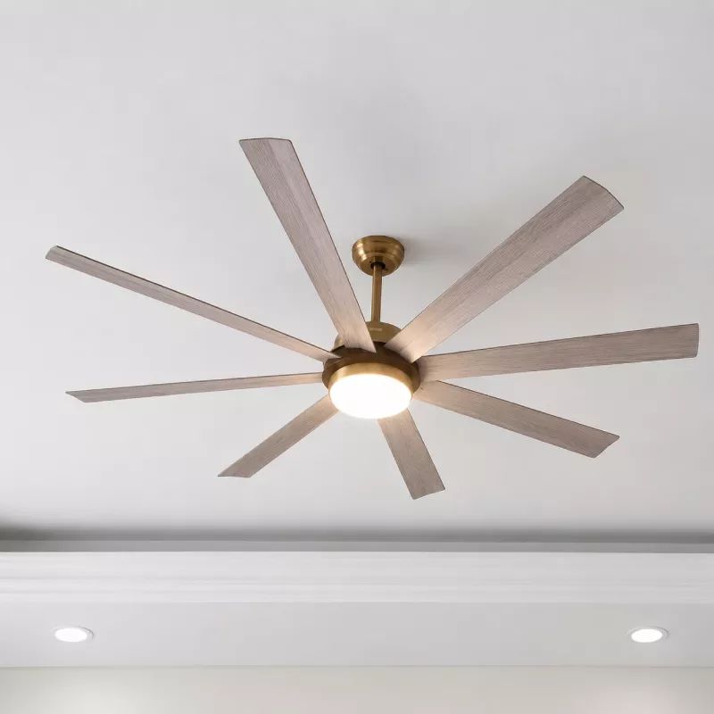 Quạt trần đèn thiết kế 8 cánh nhựa tối giản, hiện đại QT-251 - Hình ảnh 3