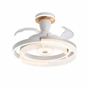 Quạt trần đèn thiết kế cánh nhựa tối giản, hiện đại QT-278