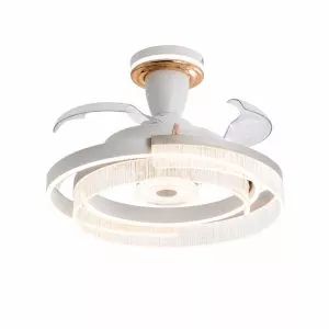Quạt trần đèn thiết kế cánh nhựa tối giản, hiện đại QT-278