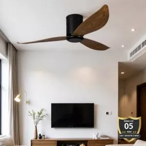 Quạt trần thiết kế 3 cánh nhựa tối giản, hiện đại QT-288