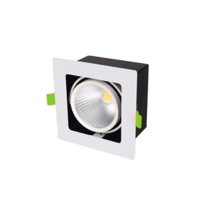 Đèn spotlight âm trần hộp vuông, đơn chính hãng Kingled, dòng Topaz GL-1*10SS